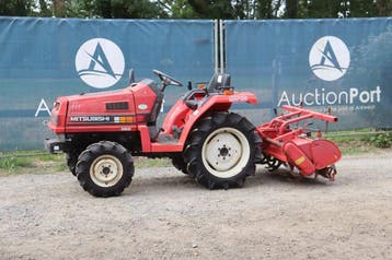 Veiling: Minitractor Mitsubishi MT16 Diesel 15.8pk met grond, Gebruikt, Tot 2500, Tot 80 Pk, Ophalen