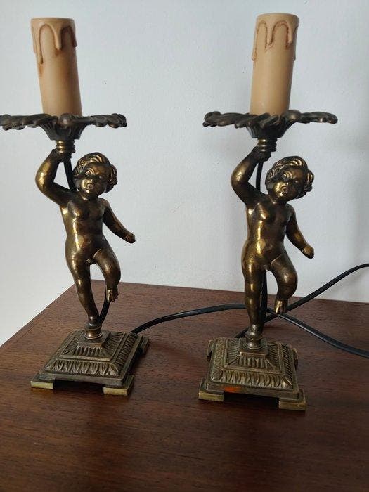Lamp (2) - Ormolu - slachthuis, Antiek en Kunst, Antiek | Boeken en Bijbels