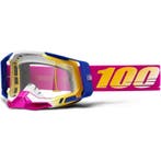 100% Racecraft 2 Crossbril - roze / blauw / geel, Motoren, Kleding | Motorkleding, Verzenden, Nieuw met kaartje