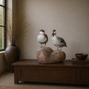 red-billed Ducks Taxidermie volledige montage - Anas, Nieuw