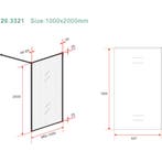 Wiesbaden Square Inloopdouche - 1000x2000x8mm - Nano -, Ophalen of Verzenden, Nieuw, Glas