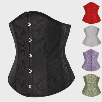 Bloemenprint Underbust Corset met Push-Up Effect - Sexy Goth, Verzenden