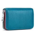 ZILOU Leren Pasjeshouder Portemonnee Anti-Skim Blauw [TIP!], Sieraden, Tassen en Uiterlijk, Portemonnees, Overige merken, Nieuw