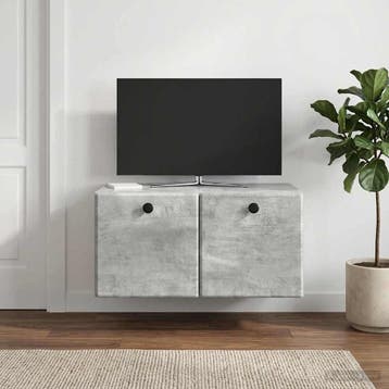 vidaXL Wandbeugel TV-kast 59,5 x 41 x 30 cm Betongrijs, Minder dan 50 cm, Verzenden, Nieuw, Minder dan 100 cm