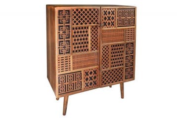 Massief dressoir MARRAKESCH 120 cm mangohout met boho-stijl, Huis en Inrichting, Kasten | Overige, Ophalen of Verzenden, Nieuw