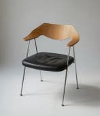 Robin Day - Stoel - Hout, Leder - 675 Chair