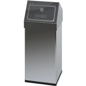 Afvalbak | CARRO | RVS | 55L | Duwdeksel | 300x300x770(h)mm, Verzenden, Nieuw in verpakking
