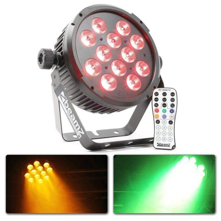 Retourdeal - BeamZ BT310 FlatPAR 12x 6W DMX met afstandsbedi, Muziek en Instrumenten, Licht en Laser, Zo goed als nieuw, Verzenden