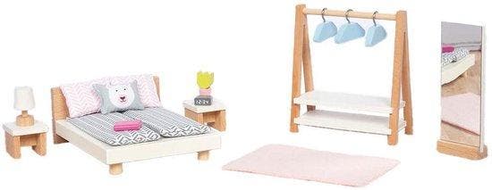 Goki Houten Poppenmeubels Slaapkamer, 18dlg., Kinderen en Baby's, Speelgoed | Knuffels en Pluche, Nieuw, Verzenden