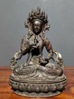 VajrasattvaEen standbeeld van Tara Boeddha - Messing -, Antiek en Kunst