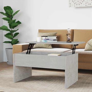 vidaXL Salontafel 80x50,5x41,5 cm bewerkt hout betongrijs, 50 tot 100 cm, Verzenden, Nieuw, 50 tot 100 cm