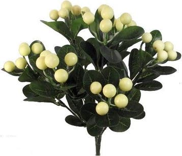 Besjesboeket Crème Kunstbloem 38 cm per stuk, Huis en Inrichting, Woonaccessoires | Kunstplanten en Kunstbloemen, Ophalen of Verzenden