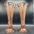 Val Saint Lambert - Vaas (2) - Kristal - VSL LUXVAL, Antiek en Kunst, Antiek | Glas en Kristal