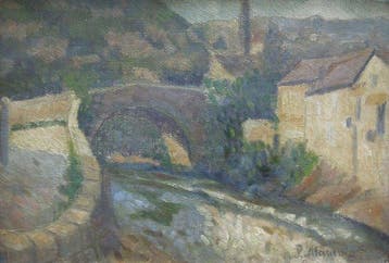Piero Marussig (1879-1937), Attrib. - Paesaggio con case e
