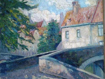 Georges Daumerie (1879-1955) - Zicht te Brugge