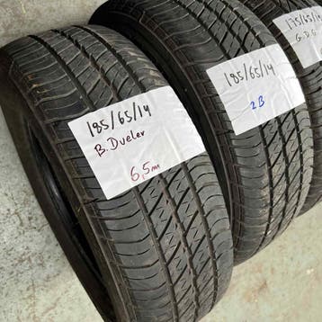 2 x Bridgestone Dueler 185-65-14 Zomerbanden 6,5mm, Auto-onderdelen, Banden en Velgen, 14 inch, Gebruikt, Band(en), Personenwagen