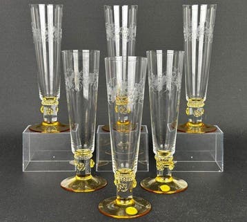 Theresienthal - Drinkset (6) - Beerennuppen - Kristal -