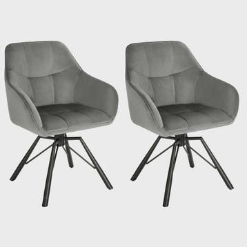 Set van 2 Comfortabele Draaistoelen met Armleuningen en Rugl, Verzenden, Nieuw