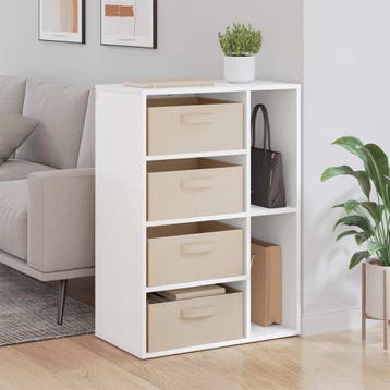 vidaXL Dressoir Wit 60 x 33,5 x 84 cm, Verzenden, Nieuw, 50 tot 100 cm, 25 tot 50 cm