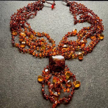 Natuurlijke Baltische barnsteen kralen kraagketting 42.0 -