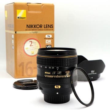 Nikon AF-S 16-80mm F/2.8-4 E ED VR DX Nano Crystal + HB-75, Nieuw
