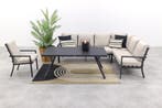 Sergio lounge dining set met stoel - Carbon/Desert - 3-delig, Verzenden, Nieuw, Overige materialen, Loungeset