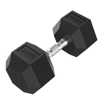 Tunturi Platinum Hex Rubber Dumbbell, 35kg, Verzenden, Nieuw