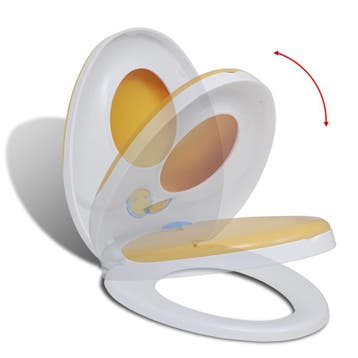 vidaXL Toiletbril voor volwassenen/kinderen soft-close wit, Verzenden, Nieuw
