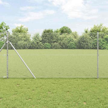 vidaXL Hexagon Hek 1,2 x 50 m Verzinkt staal zilver, Verzenden, Nieuw, IJzer
