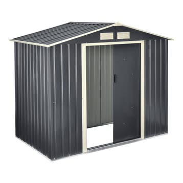 [en.casa] Tuinhuis tuinschuur met schuifdeur 213x127x185 cm, Tuin en Terras, Verzenden, Nieuw