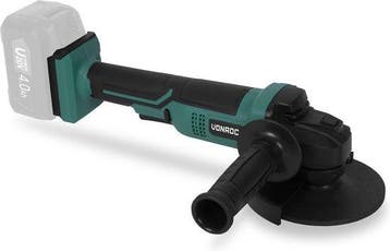 2dekans | VONROC Accu Haakse Slijper - VPower 20V – Ø125mm –, Doe-het-zelf en Verbouw, Ophalen of Verzenden, Zo goed als nieuw