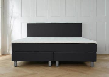 ACTIE! Boxspring Florence 180 200 Zwart, Huis en Inrichting, Verzenden, Zwart, 180 cm, 200 cm
