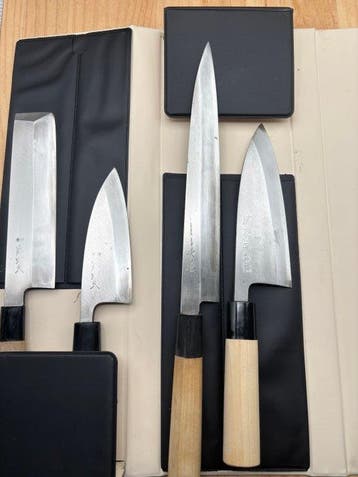 Traditional Japanese Kitchen Knife Set with
