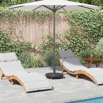 vidaXL Parasolvoet Art Deco Zwart Ø 45 x 39,5 cm IJzer, Verzenden, Nieuw, Minder dan 1 meter, Parasolvoet