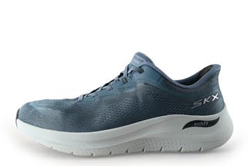 Skechers Instappers in maat 44 Blauw, Overige typen, Zo goed als nieuw, Skechers, Verzenden