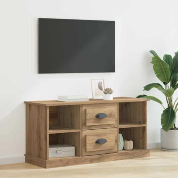 vidaXL TV-kast 99,5 x 35,5 x 48 cm Artisan Eiken Bewerkt, Minder dan 50 cm, Verzenden, Nieuw, Minder dan 100 cm
