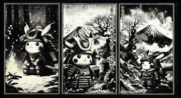 Æ (XX-XXI) - (Set of 3) “Pikachu no Bushid” (2025) –, Nieuw