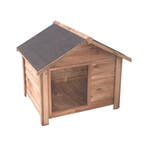 Hondenhok Willow Puntdak met Dakleer Hout - Klein 90 x 80 cm, Dieren en Toebehoren, Hondenhokken, Verzenden, Nieuw