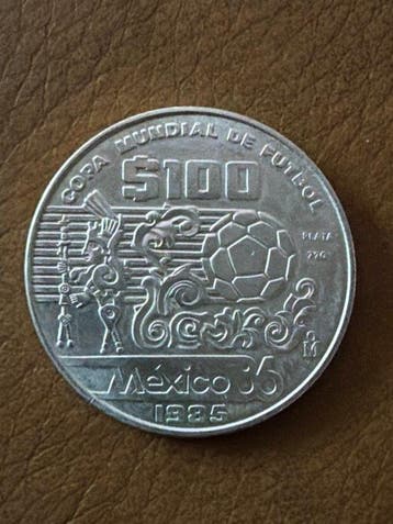 Mexico. 100 Pesos WM Mexiko 1986 - 32,62g(.925) (Zonder