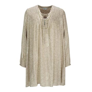 Frogbox • blouse jurk met motief • 36, Princess goes Hollywood, Verzenden, Beige, Nieuw