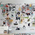 Profhome 382971-GU Fotobehang kinderbehang mat grijs zwart, Huis en Inrichting, Stoffering | Behang, Verzenden