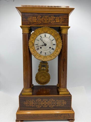 Pendule Charles X - Notenhout - 1850-1900 - Kolomklok