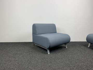Stoffen Bank - Grijs / Blauw | 72 x 80 x 80 cm, Ophalen of Verzenden, Gebruikt