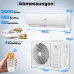KESSER® Split Airconditionerset Quick Connect – WiFi & App A, Verzenden, Zo goed als nieuw