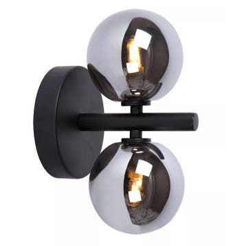 Retro wandlamp Tycho, Zwart, Ophalen of Verzenden, Nieuw, Glas