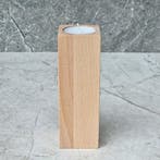 HOCHO Beukenhouten Waxinelichthouder – 50x50x150 mm – El, Ophalen of Verzenden, Nieuw