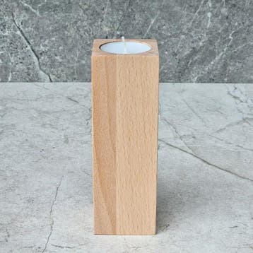 HOCHO Beukenhouten Waxinelichthouder – 50x50x150 mm – El, Ophalen of Verzenden, Nieuw