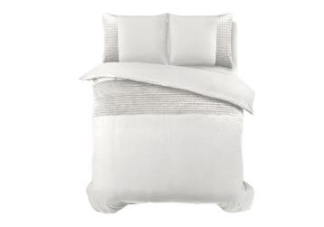 Sleeptime Velvet Band Wit - 140X200/220 + 1 x kussensloop 60, Nieuw
