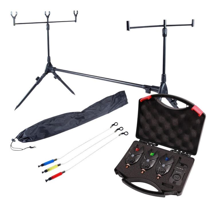Complete Ultimate Rod Pod + Beetmelder Set, Watersport en Boten, Hengelsport | Algemeen, Nieuw, Verzenden