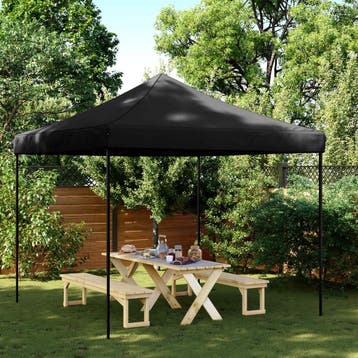 vidaXL Partytent Zwart 292 x 292 x 315 cm Oxford Stof, Tuin en Terras, Partytenten, Verzenden, Nieuw, Partytent